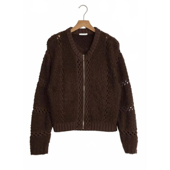 NEW Z SUPPLY sundance sweater jacket in chocolate cherry - Picture 5 of 6